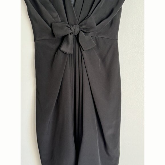 Vtg 90s SCAASI Boutique I.Magnin DESIGNER BOW FRONT Sheath COCKTAIL Dress 4 Silk - Picture 6 of 16